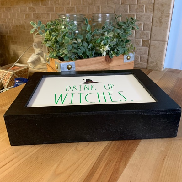RAE DUNN “DRINK UP WITCHES” FARMHOUSE WOOD SIGN - Picture 3 of 9